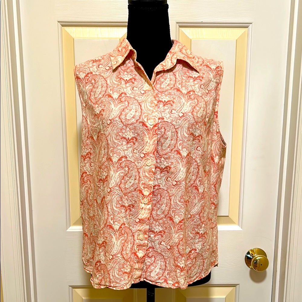 Bass Pink Boxy Button Down Shirt with Notched Collar